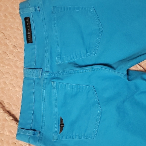 Rock & Republic pants women's size 3 electric blue Banshee lightweight - Picture 9 of 16